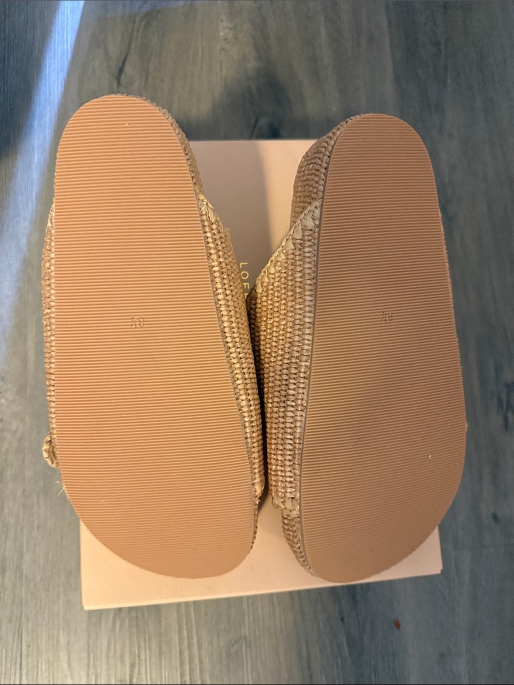 Loeffler Randall Theo Woven Double-Strap Slide Sandals - Natural Tan - Picture 2 of 3